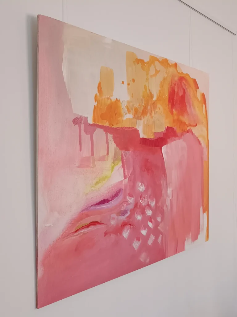 Deer at Sunrise Painting seitlich